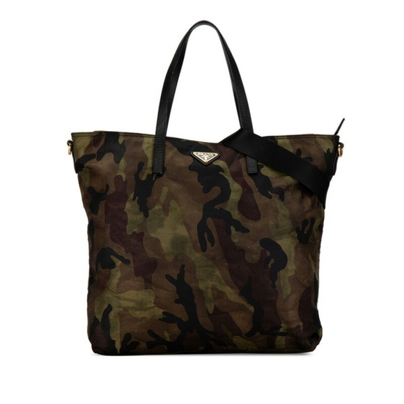 PRADA Green Leather Triangle Shoulder Bag - Picture 1 of 11